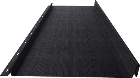  Кликфальц RETRO38 Pladur Relief Wood 38/315 Zn-Mg 130 г/м² Черный RAL 9005