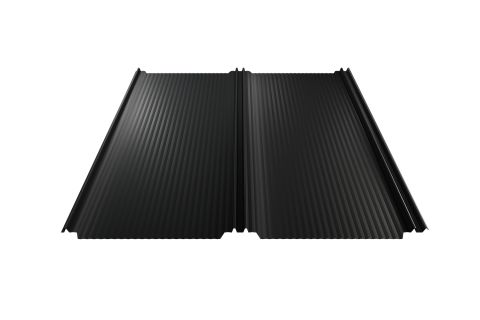  Фальцевая панель T-panel Pladur Wrinkle Mat Zn-Mg 130 г/м² Черный RAL 9005