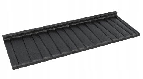  Модульная металлочерепица JANOSIK Pladur Relief Wood Zn-Mg 130 г/м² Черный RAL 9005